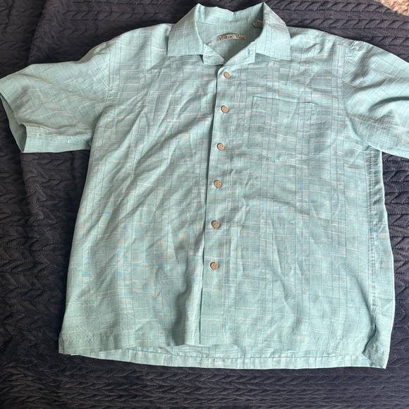 Batik Bay Men's Teal Casual Button Down Shirt - Picture 3 of 3